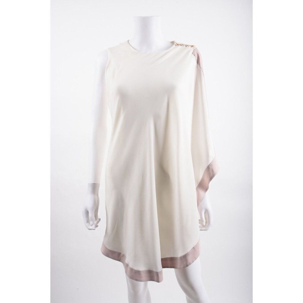Ted Baker Bolty Asymmetric One Side Draped Dress Ted Sz 2 Us 6 Ivory Pink